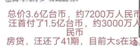 台媒爆料：男方再婚后越来越理智了，目前没有给前妻缴纳豪宅的贷款了。女方目前也没有赡养费了，只有扶养费确实是经济上不宽裕，很紧张的。每个月光房屋贷款就是20多万，以前前夫还帮忙还房贷的，现在男方停止交付