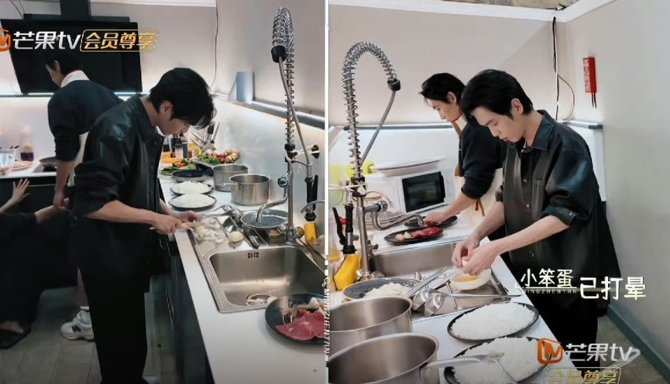 这就是已婚男人的自觉吗？
《名侦探的假期》中大家说饿了，魏晨和张若昀立马去厨房忙活起来了，看来两人在家经常做饭[doge] ​​​