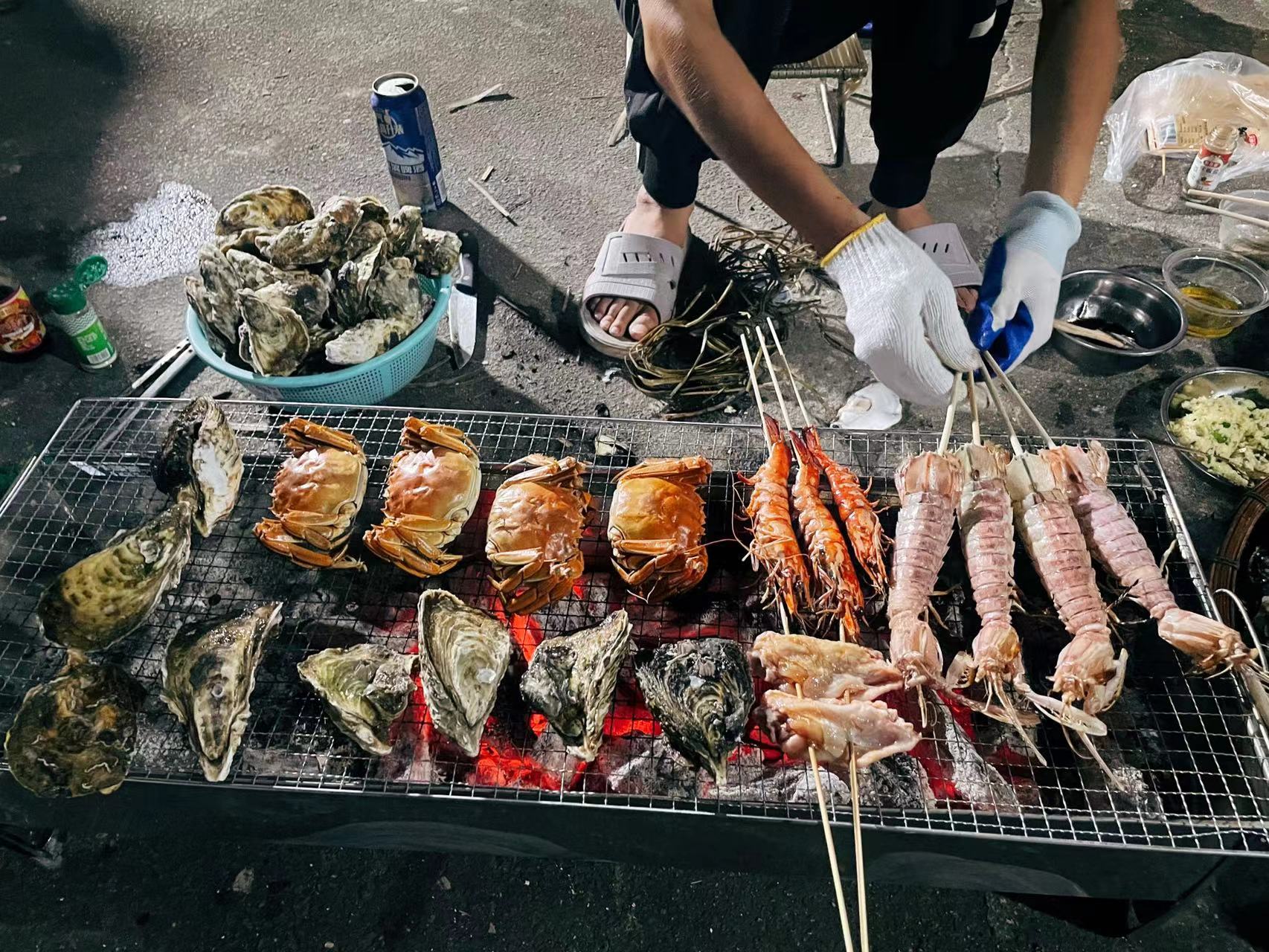 海边城市的烧烤